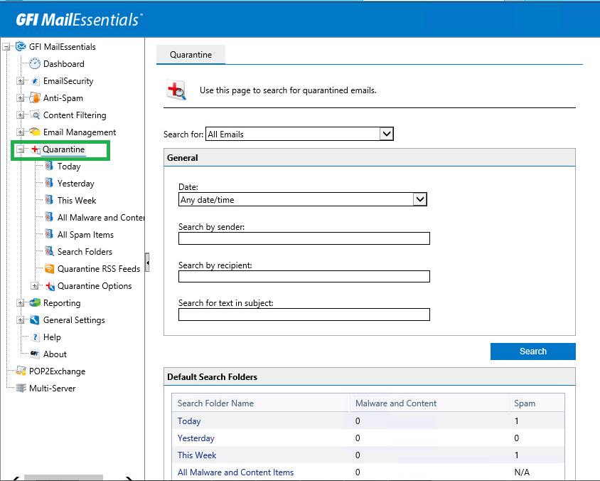 gfi mailessentials support number