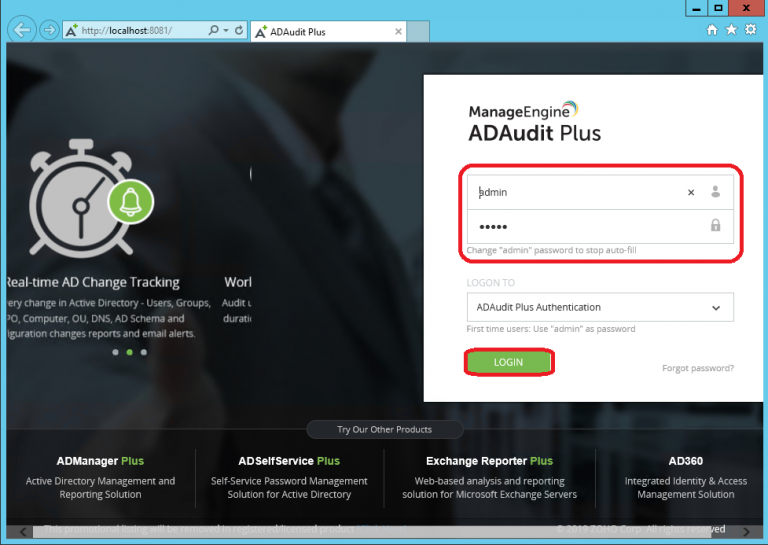 Installing ManageEngine ADAudit Plus