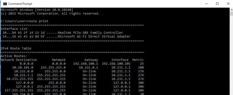 How To Add A Static Route To The Windows Routing Table