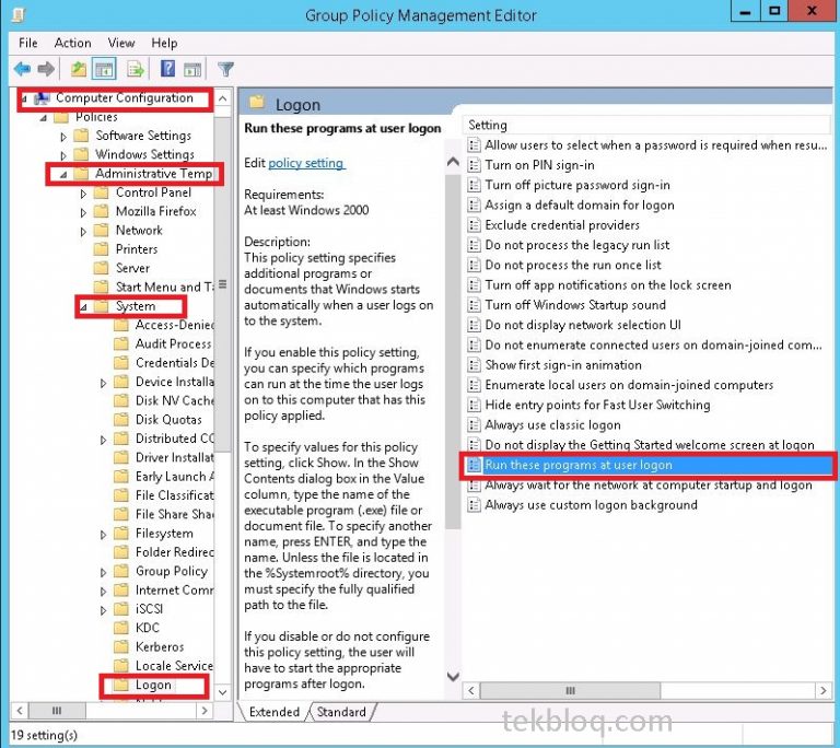 How to Run Programs Automatically When a User Logs On with GPO?