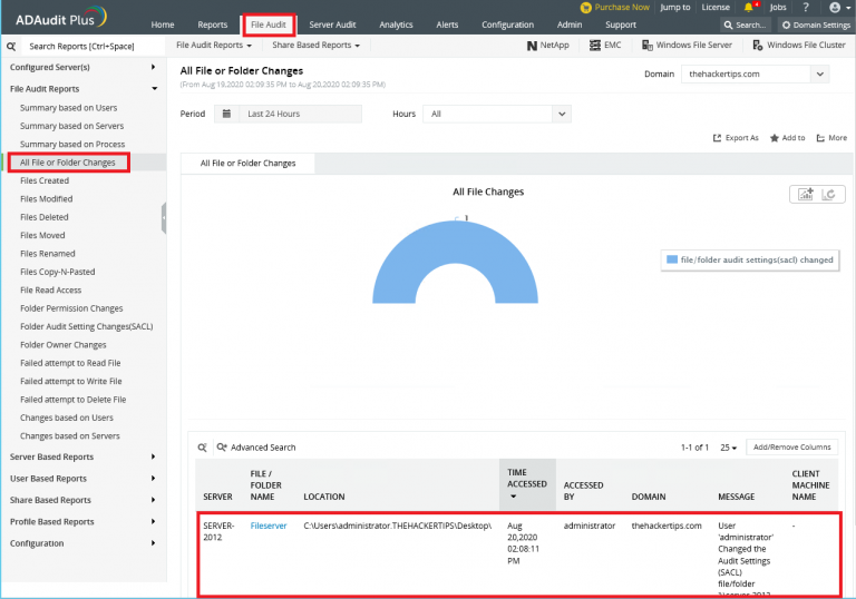 Configuring file servers on ADAudit Plus