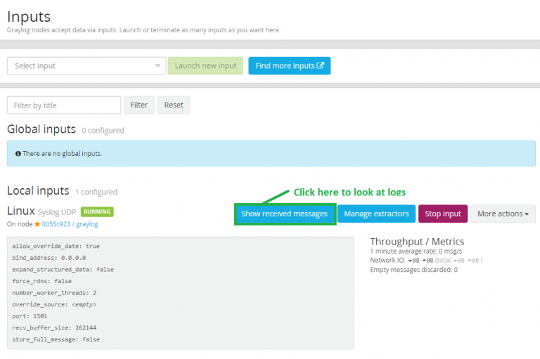 Sending syslog from Linux hosts to Graylog server