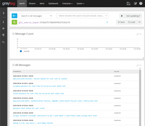 Настройка graylog для linux